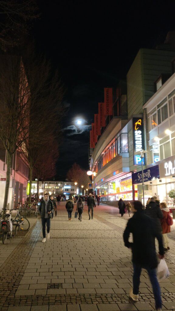 A moon lit night in luisenplatz